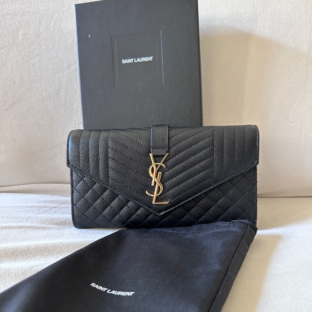 Black YSL Wallet